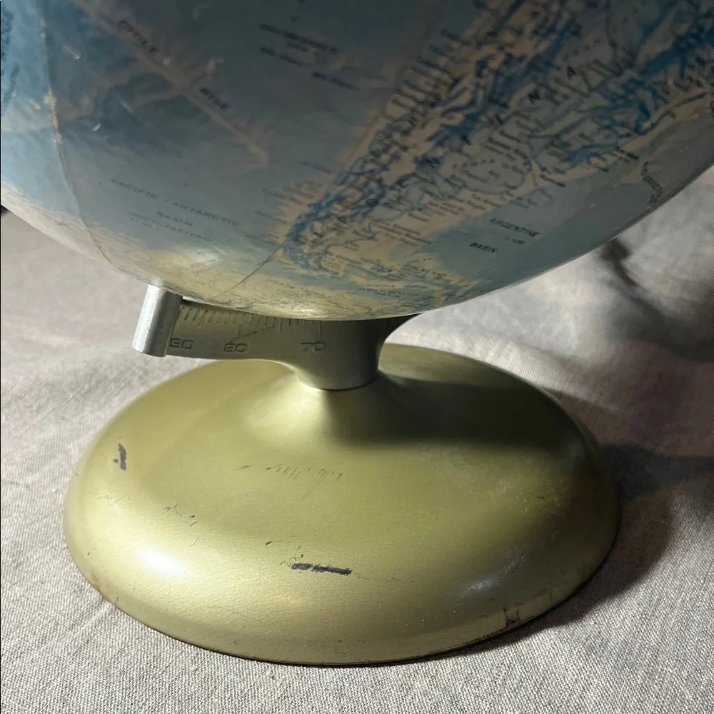 Rand McNally Blue and Cream World Portrait Globe